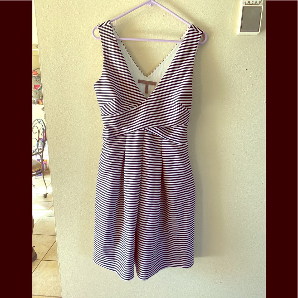 Halston Heritage striped dress.